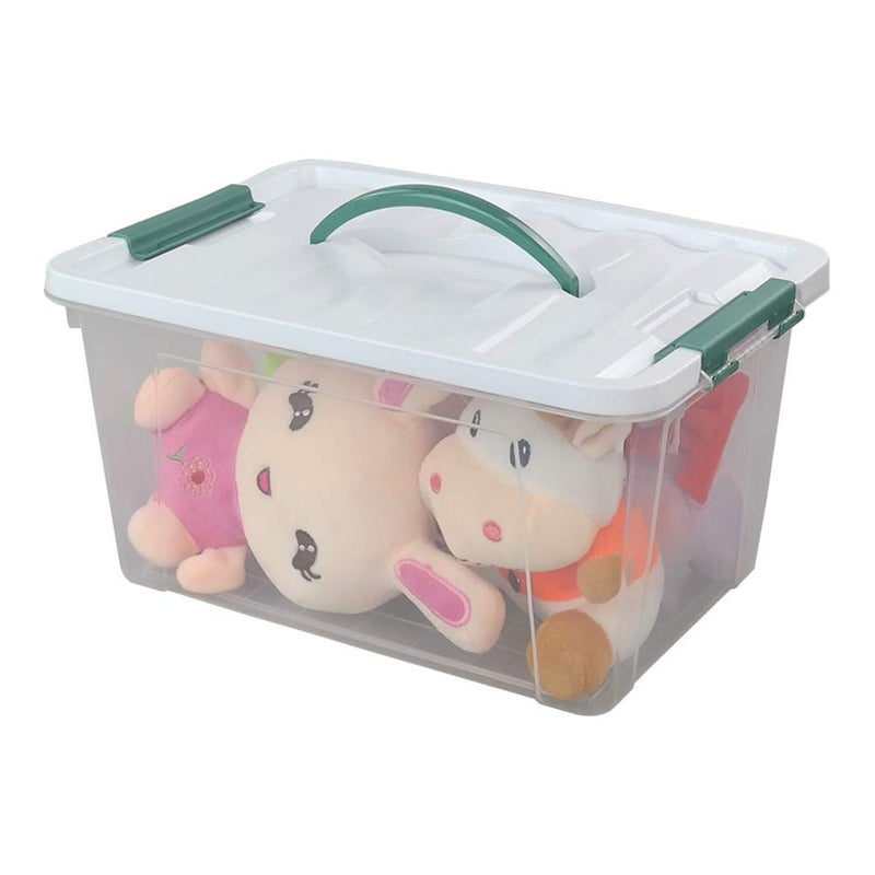 Gloreen 14 Quart Clear Storage Bins with Lid and Handle, Multipurpose Stackable Plastic Storage Latches Box/Containers - Image 5